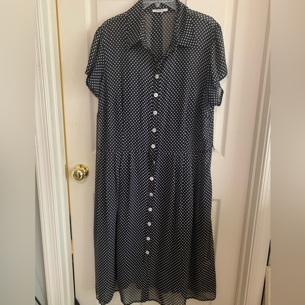 Dress Barn Black White Dot dress, women size 18